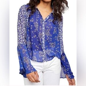 Free People Serena Print Blouse